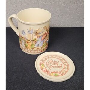 Vintage 1990 Watkins Country Kids "Moms Are Special" Ceramic Mug And Coaster Set